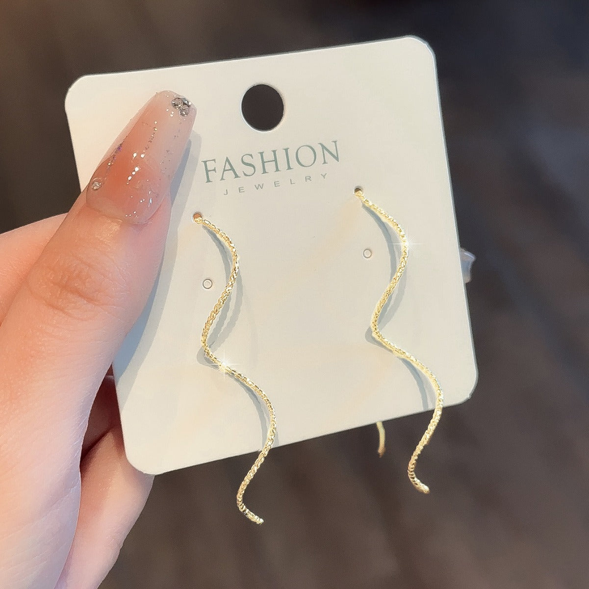 Fairy Wave Tassel Hanging Niche Design Earrings