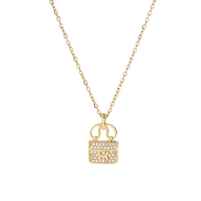 Women's Fashion Letter Bag Titanium Steel Full Necklaces