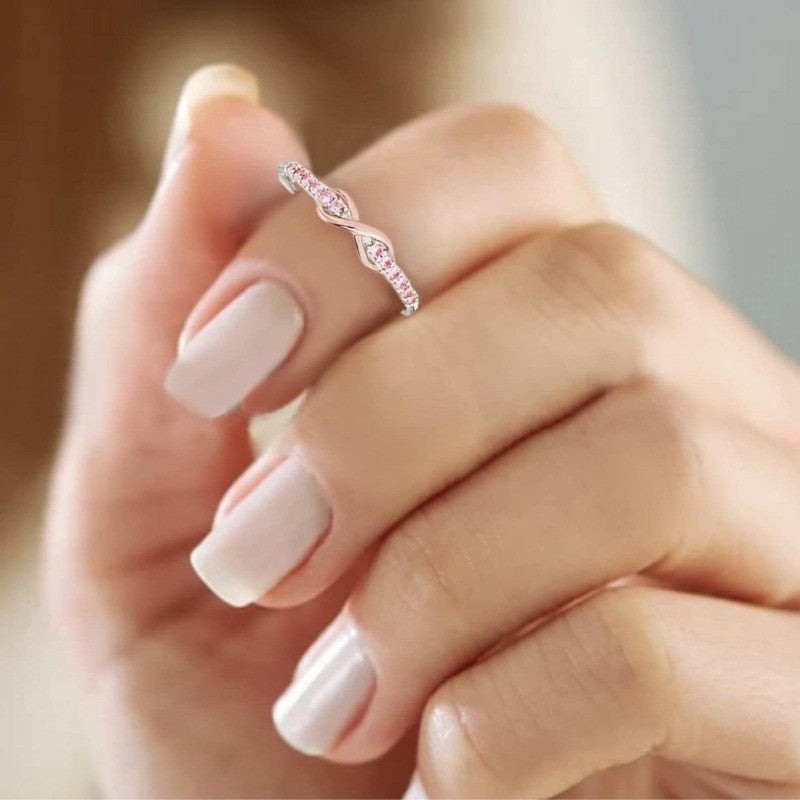 Women's Lucky Inlaid Zirconium Fashion Simple Single Rings