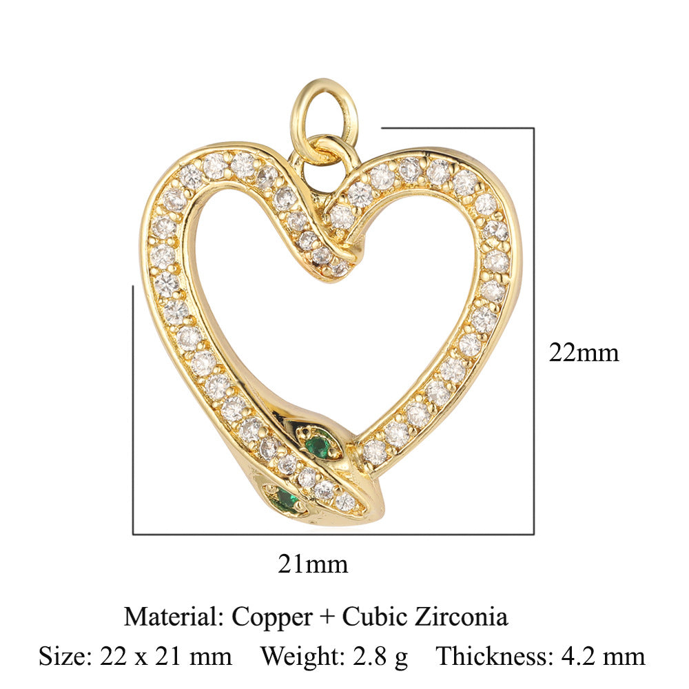 Fox Butterfly Swallow Copper Zircon Ornament Accessories Pendants