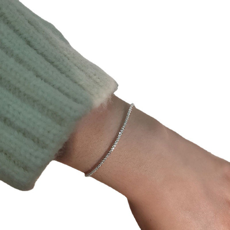 Women's Sier Simple Starry Shiny Girlfriend Gifts Bracelet