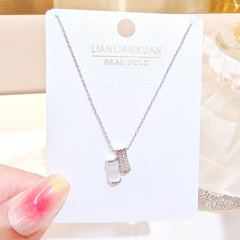Women's Copper Summer High-grade Simple Refined Zircon Gold Necklaces
