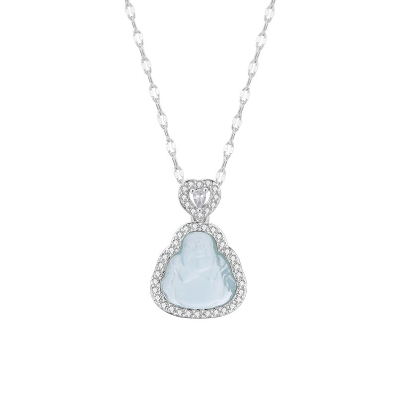 Women's Chinese Style Simple Buddha For Light Luxury Necklaces