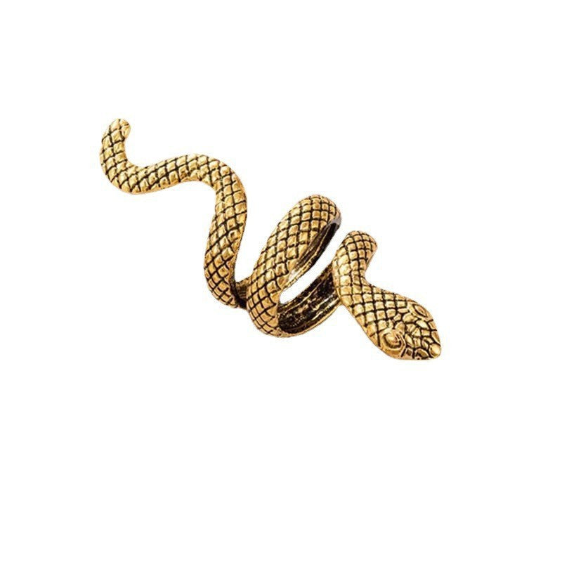 Men's Long Cool Handsome Serpentine Punk Snake-shaped Animal Retro Rings