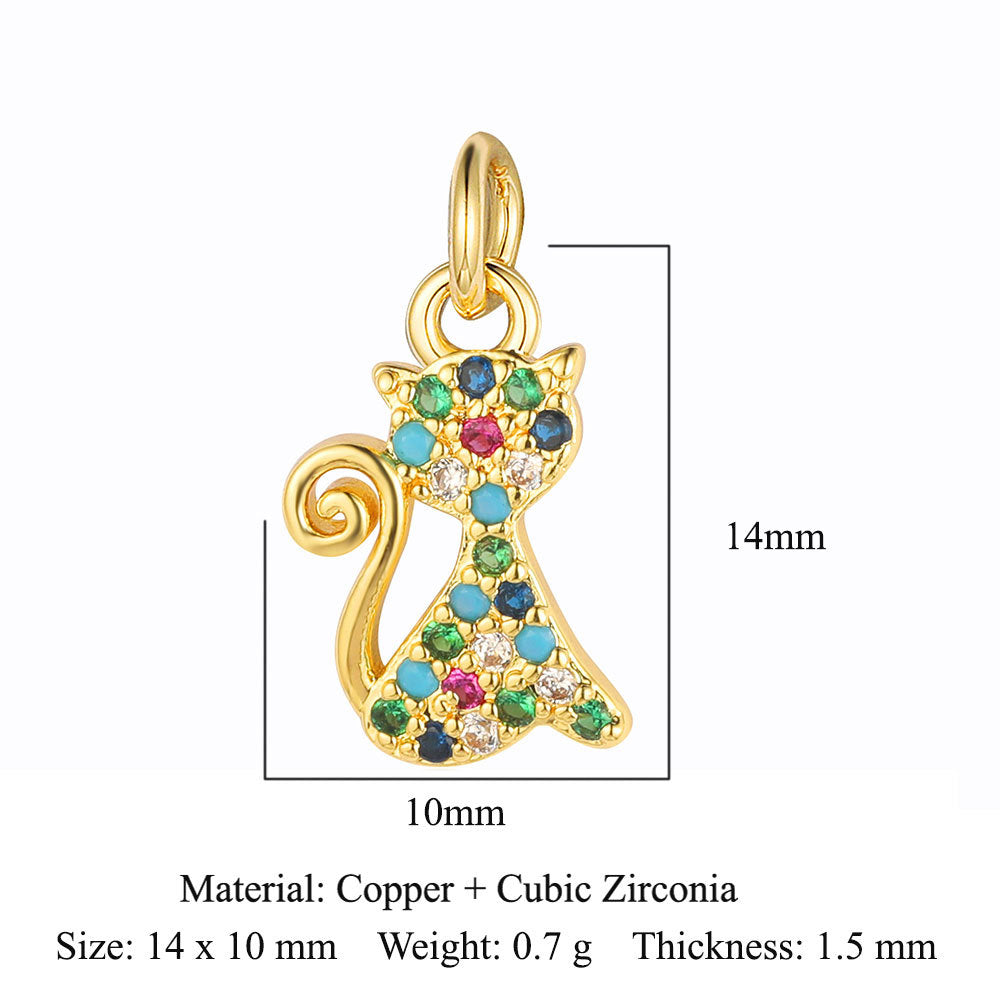 Tree Horseshoe Copper Zircon Snake Butterfly Pendants