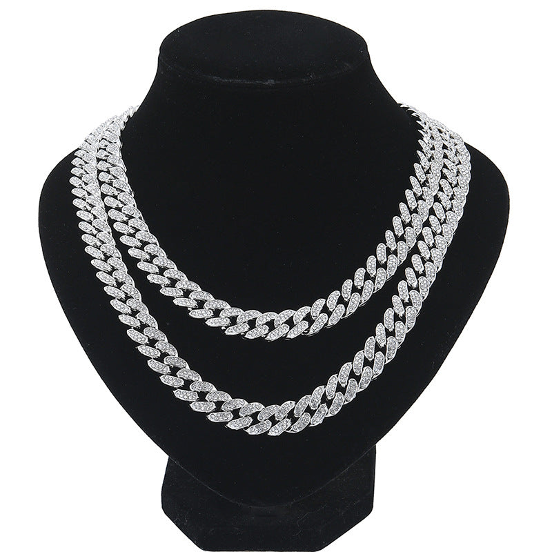 Men's Hop Full Diamond Punk Cuban Link Necklaces