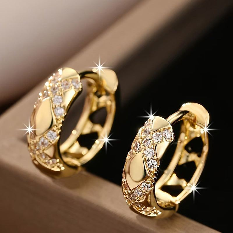 Women's & Men's Shi Cross Micro Inlaid Zircon Style Hollow Out Senior Simple Rings