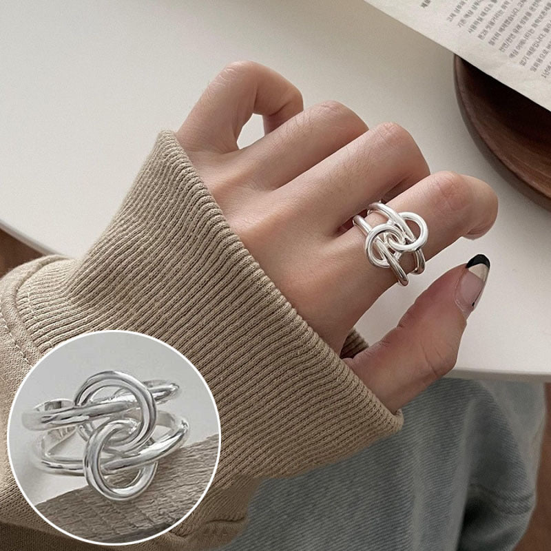 Female Stall Twin Sier Plated Niche Rings