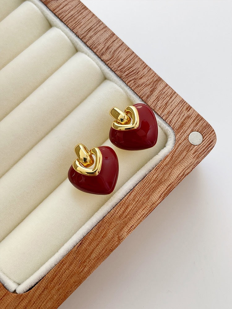 Heart Vintage Sweater Chain French High Class Necklaces