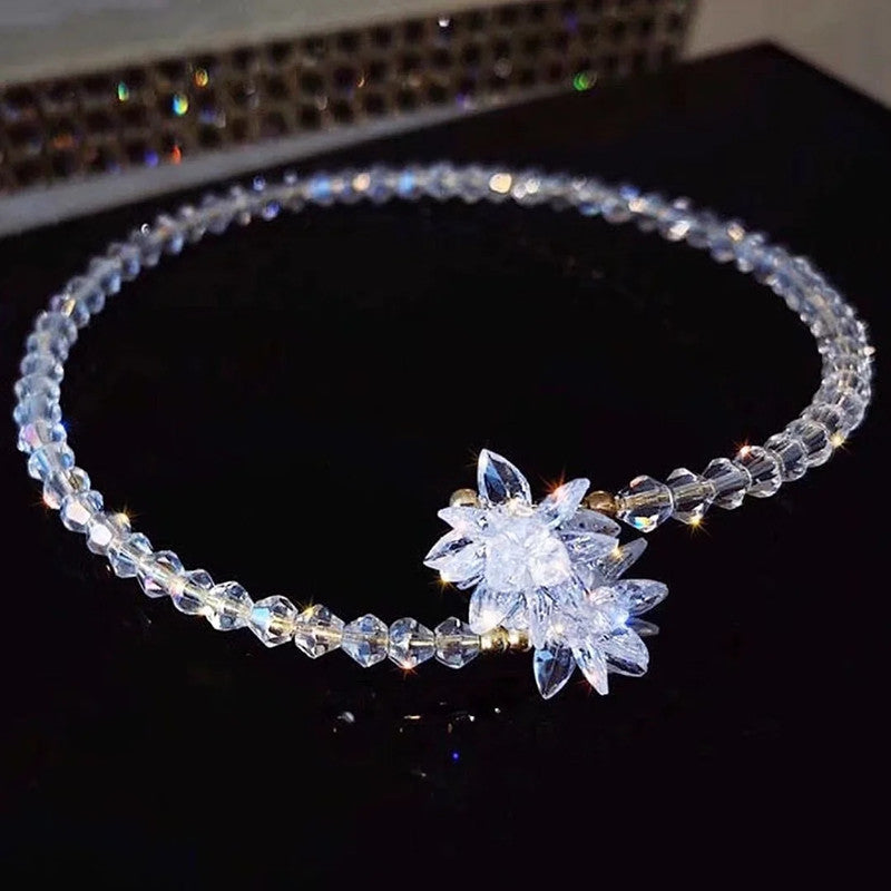 Fantasy Crystal Ice Flower Collar Trendy Necklaces