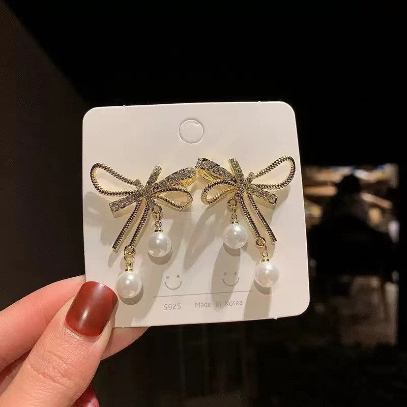 Women's Sier Pin Korean Style High Sense Special Earrings