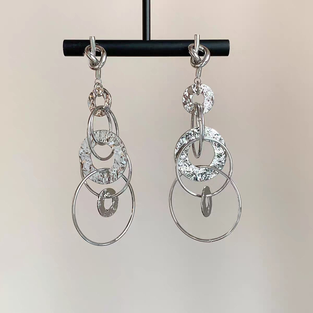 Style Metal Geometry Fashion High Sense Big Niche Design Stud Earrings