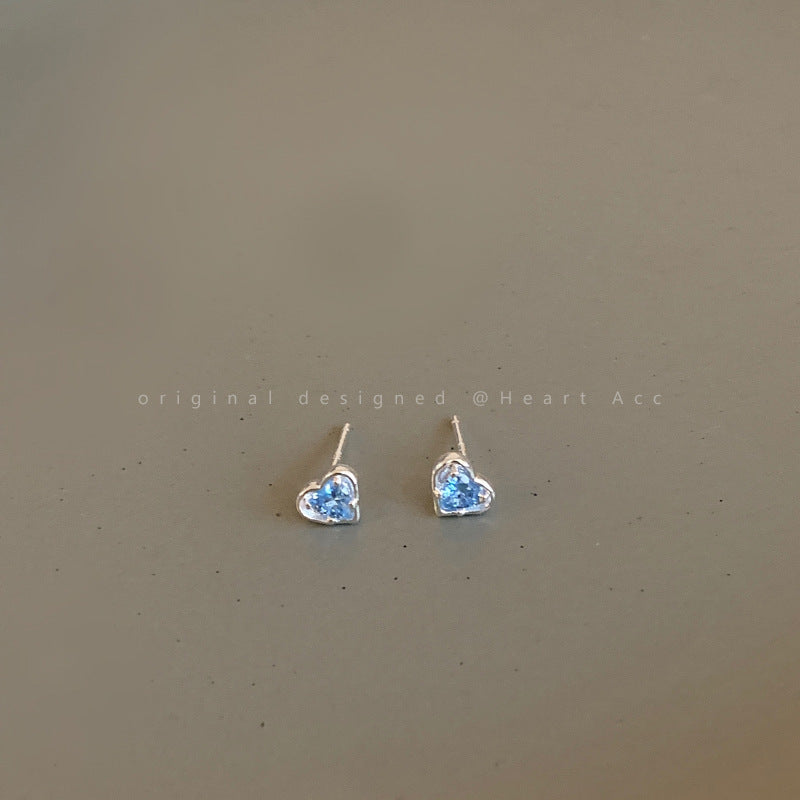 Women's Before Sleep Loving Heart Zircon Exquisite High-grade Earrings