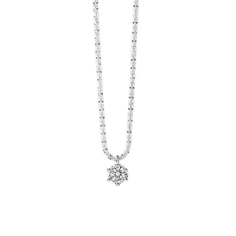 Green Zircon Light Luxury Clavicle Chain Necklaces