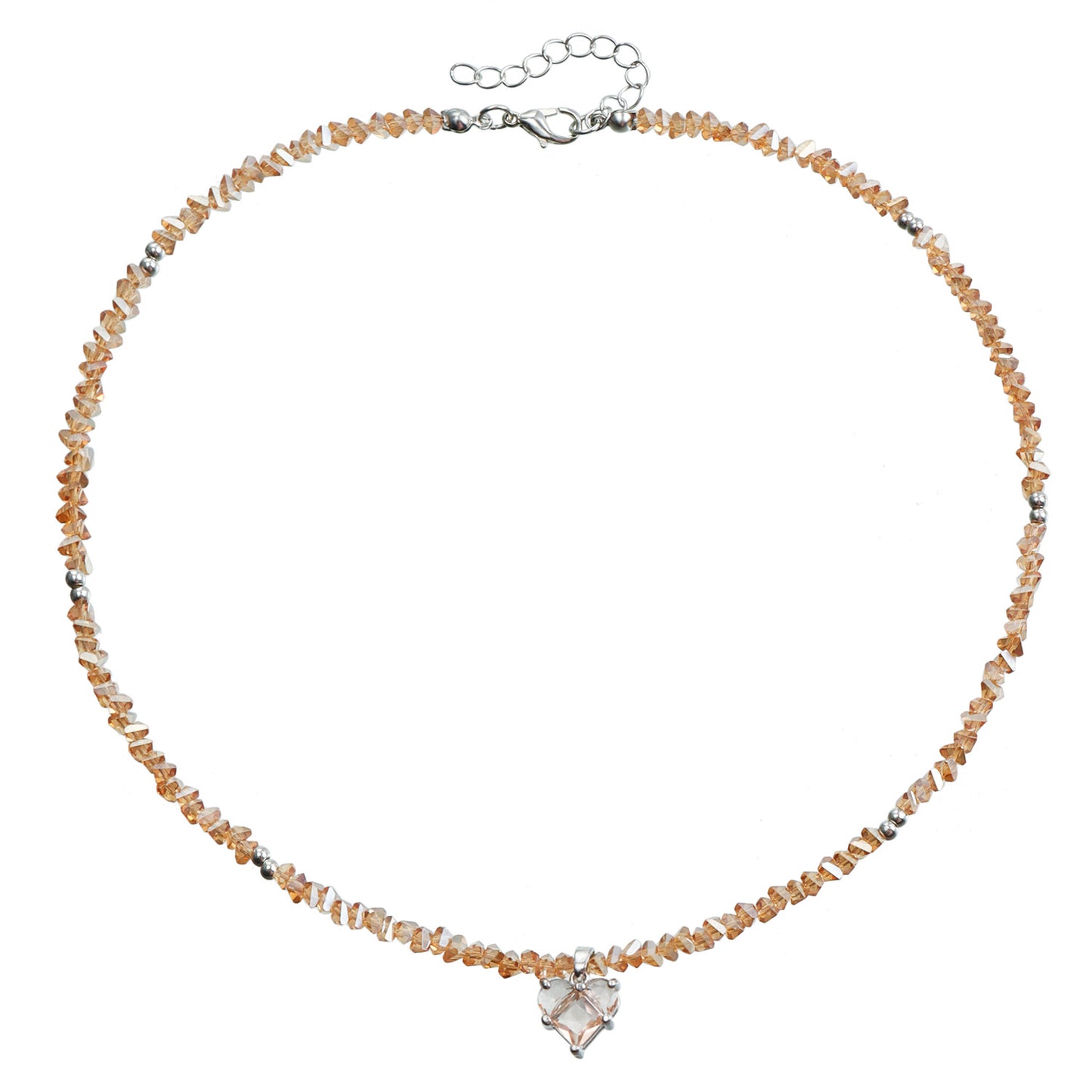 High Sense Niche Love Clavicle Chain Glass Beads Necklaces