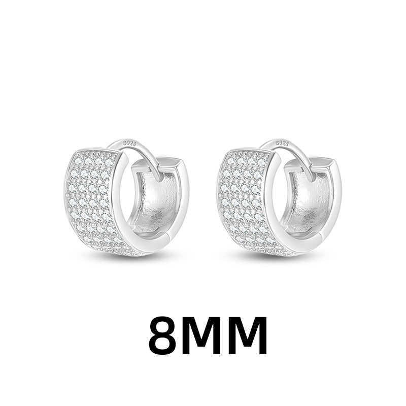 Edge Clip High-grade Unique Circle Cuff Twin Earrings