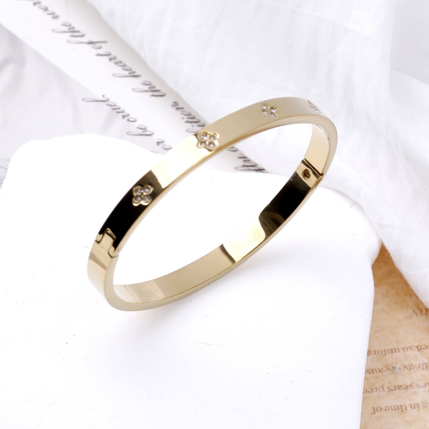 Waterproof Titanium Steel Starry Gold-plated Versatile Bracelet