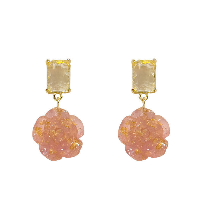 Super Fairy Light Luxury Sweet Pink Earrings