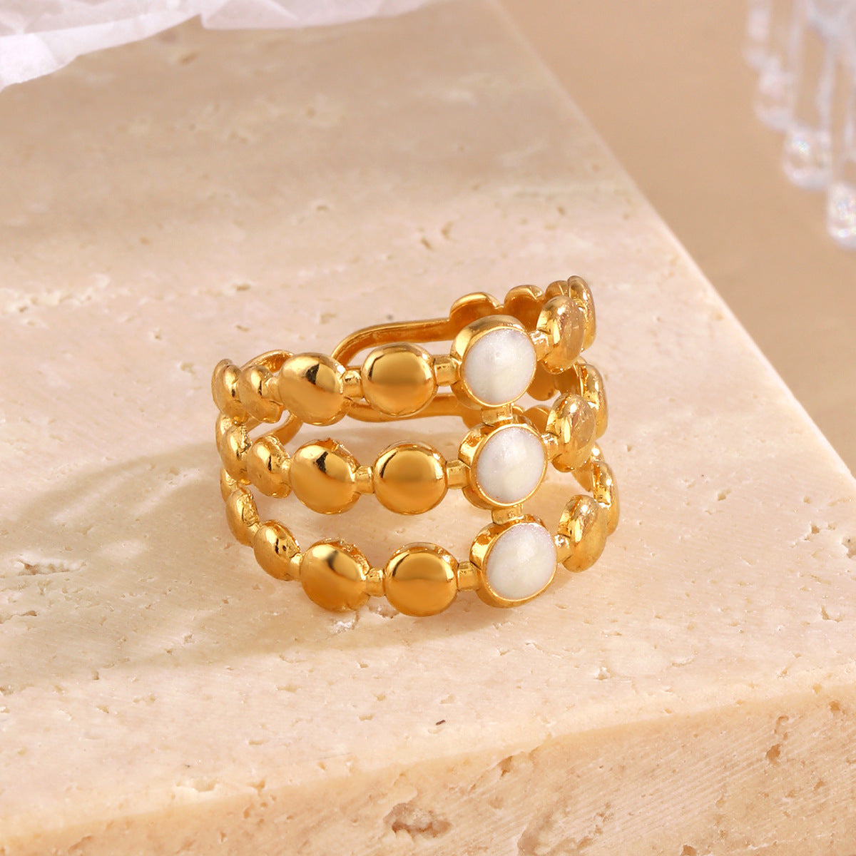 Women's White Drip Round For Personalized Hip Rings