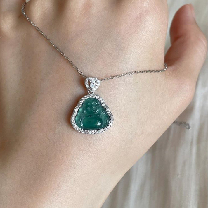 Women's Chinese Style Simple Buddha For Light Luxury Necklaces