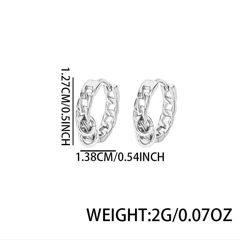 Men's Ear Cool Niche Boys Simple Elegant Hip Hop Earrings