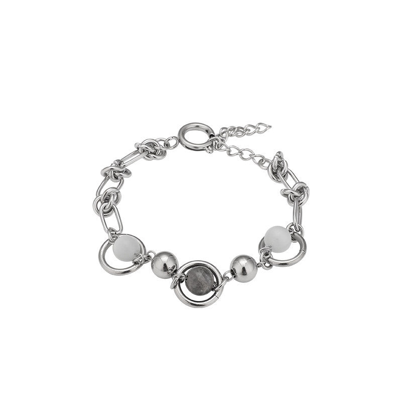 Hip Hop Planet Surrounding Niche Retro Male Female Personality Clavicle Necklace