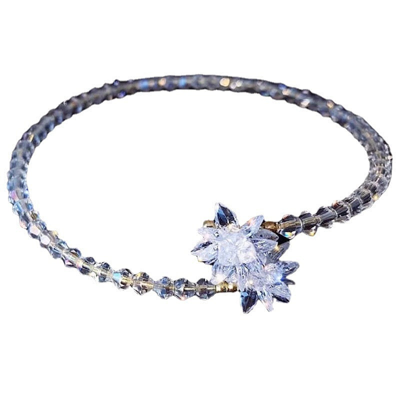 Fantasy Crystal Ice Flower Collar Trendy Necklaces
