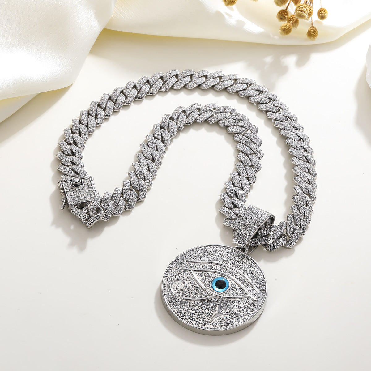 Hop Round Diamond Eye Of Horus Necklaces