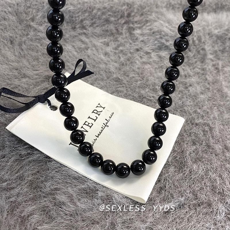 Beaded Female Dark High-grade Light Luxury Clavicle Chain Necklaces