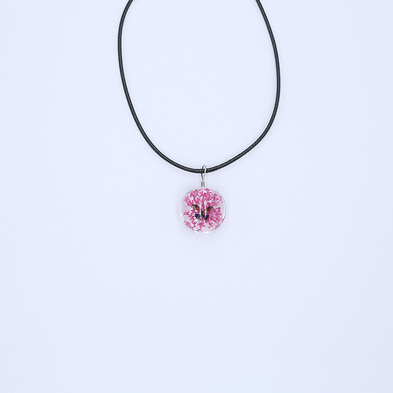 Ornament Natural Dried Flower Simple Handmade Necklaces