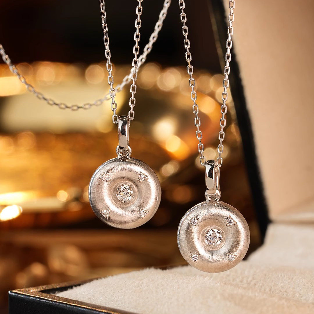 Italian Handmade Brushed Palace Style French Retro Donut Pendants