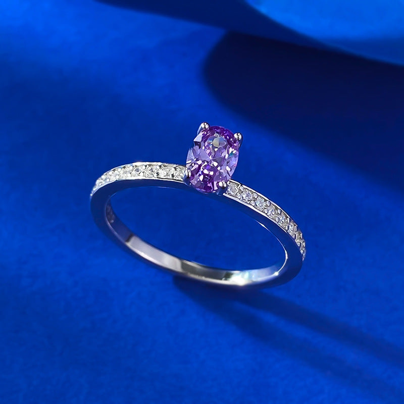 Women's Carbon Rhinestone Full Body Inlaid Live Rings