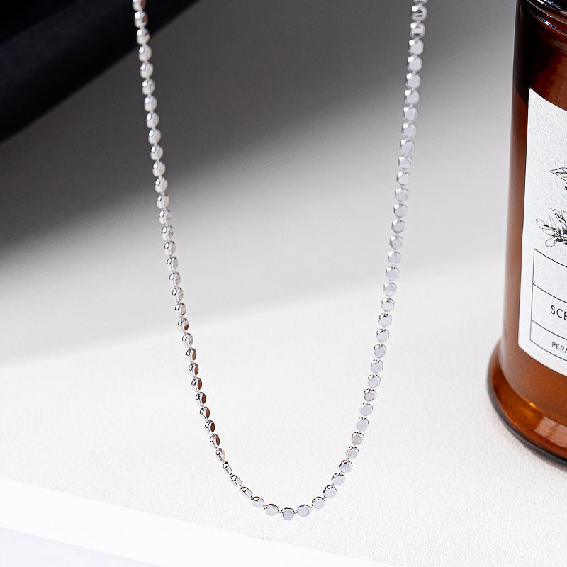 Round Biscuit Beanie Female Personality Design Fashion Simple Light Necklaces