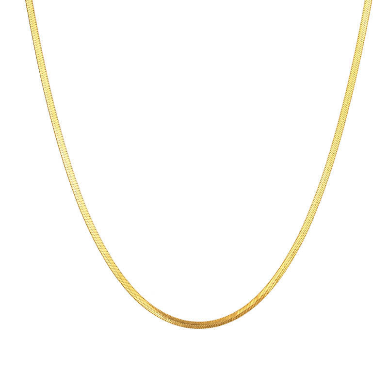 Women's Gold Titanium Steel Choker Minority Twin Hemp Flowers Necklaces