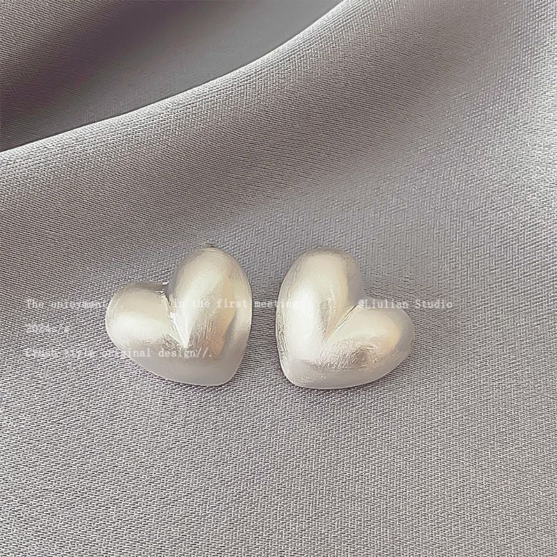Metal Pleated Geometric Simple Minority Sier Series Earrings
