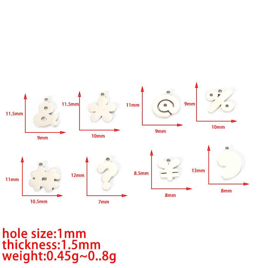 Special Symbol Multiplication Sign Question Mark Necklaces