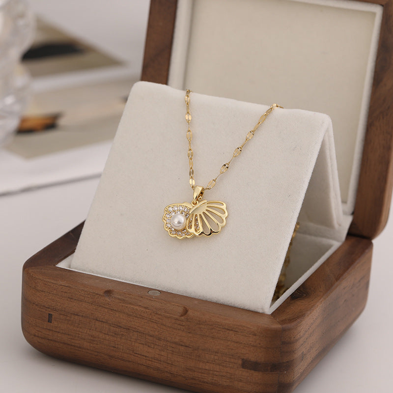 Women's Ocean Style Fish Ornament Random Match Titanium Necklaces