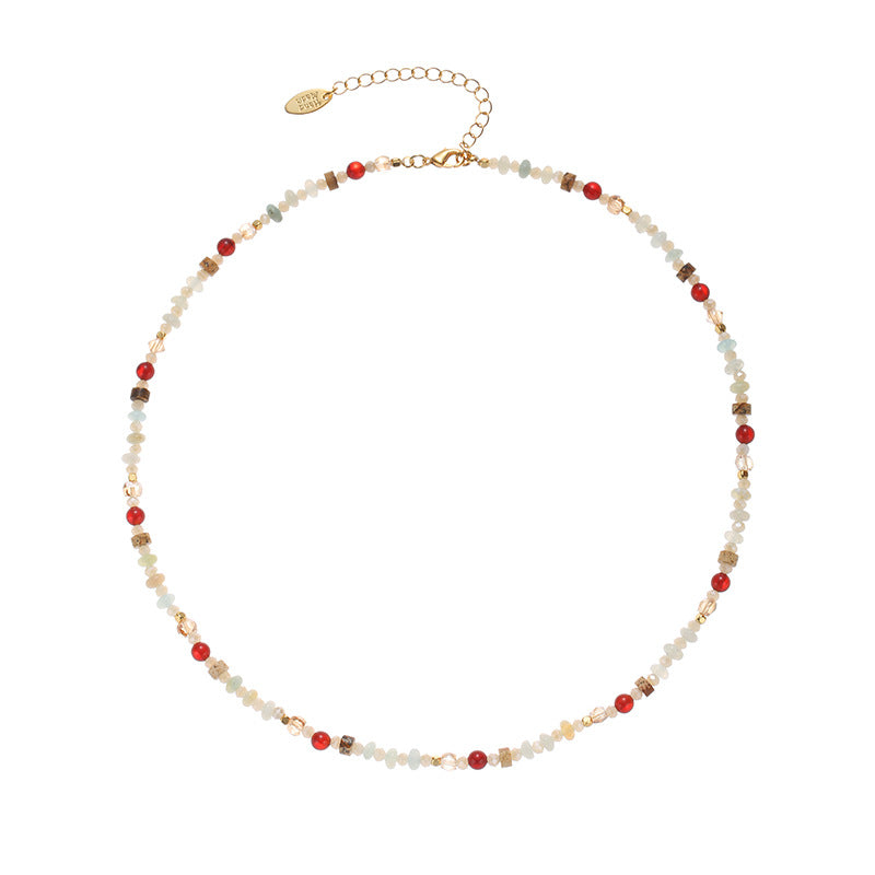 Women's Fashion Personality Red Agate Niche High-grade Necklaces