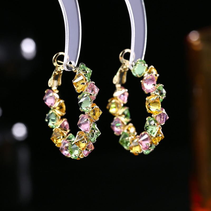 Color Ear Hook Eardrops Simple Temperamental Earrings