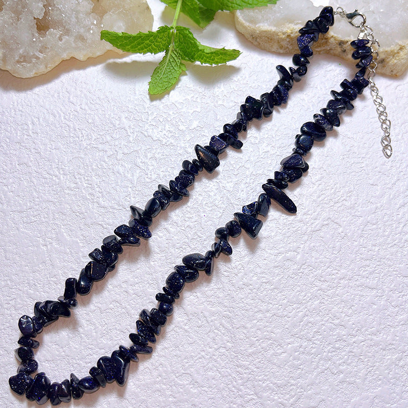 Gravel Style Neck Chain Bohemian Agate Necklaces