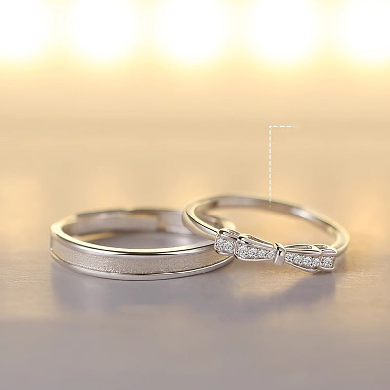 Promise Couple Design High-grade Sier Pair Rings