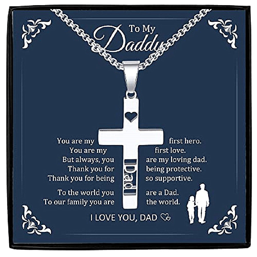 Mother's Day Father's Gift Faith Cross Stainless Necklaces