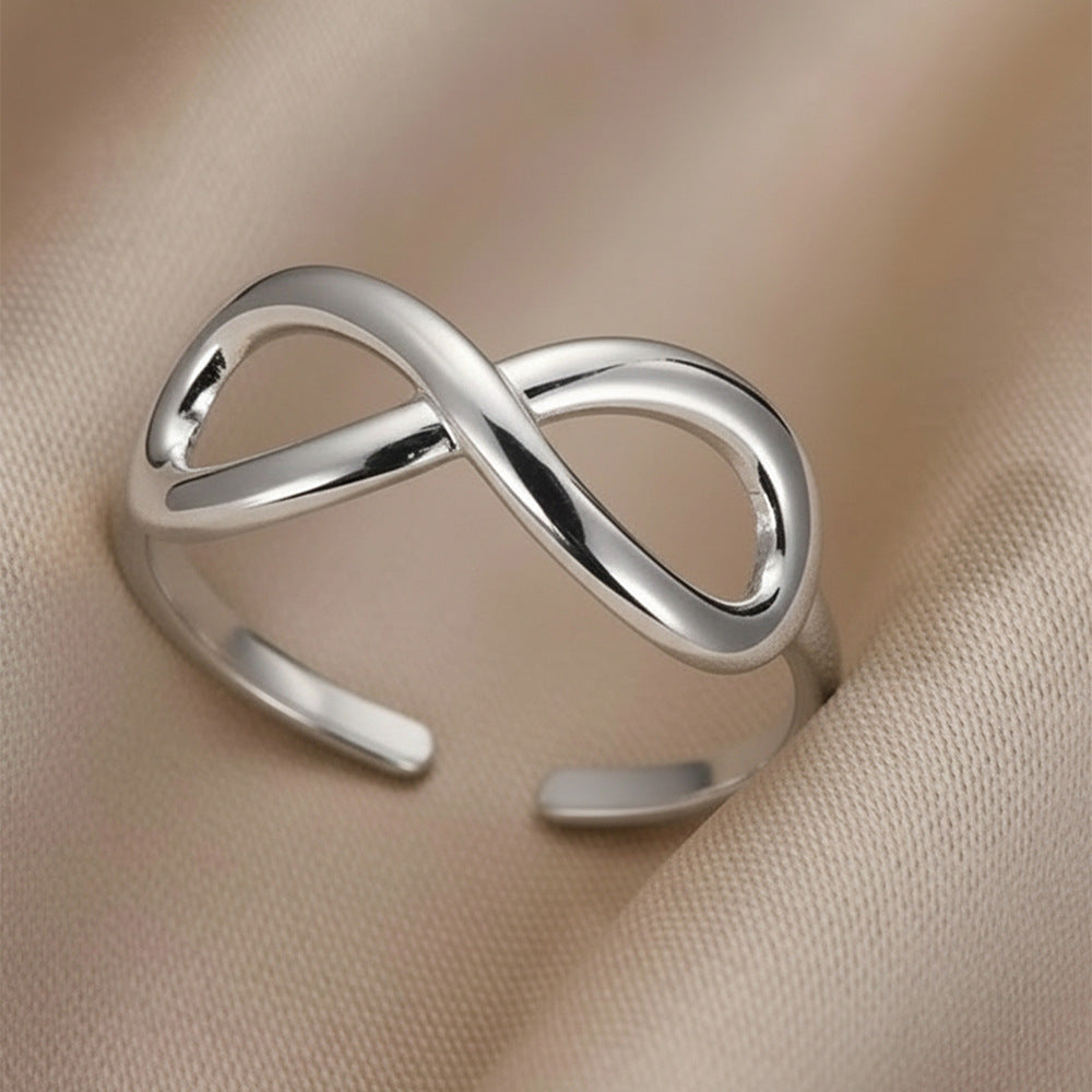 Little Finger Design Geometric Open Stainless Steel Gold-plated Rings