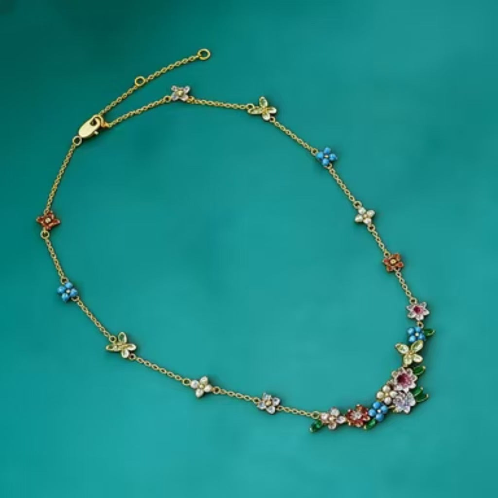 Style Flower Fresh Temperament Entry Lux Necklace