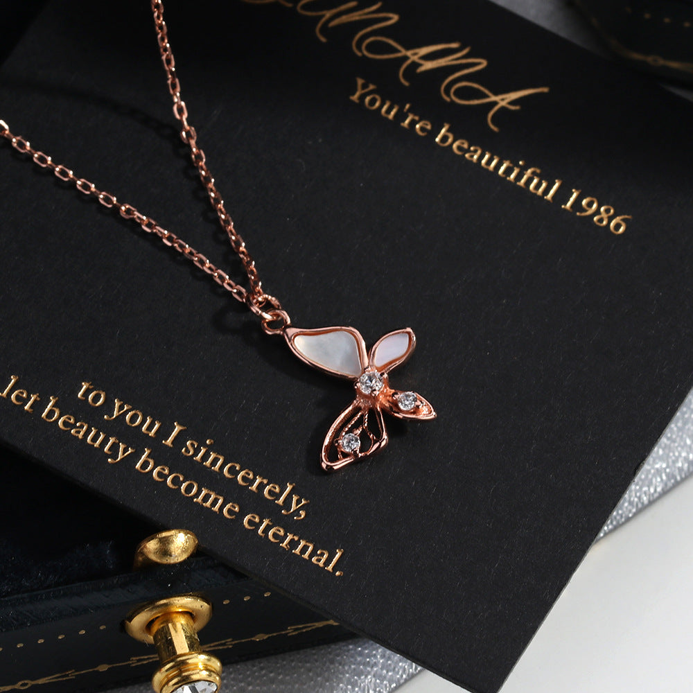 Women's Niche Temperament Clavicle Chain Rose Gold Pendants