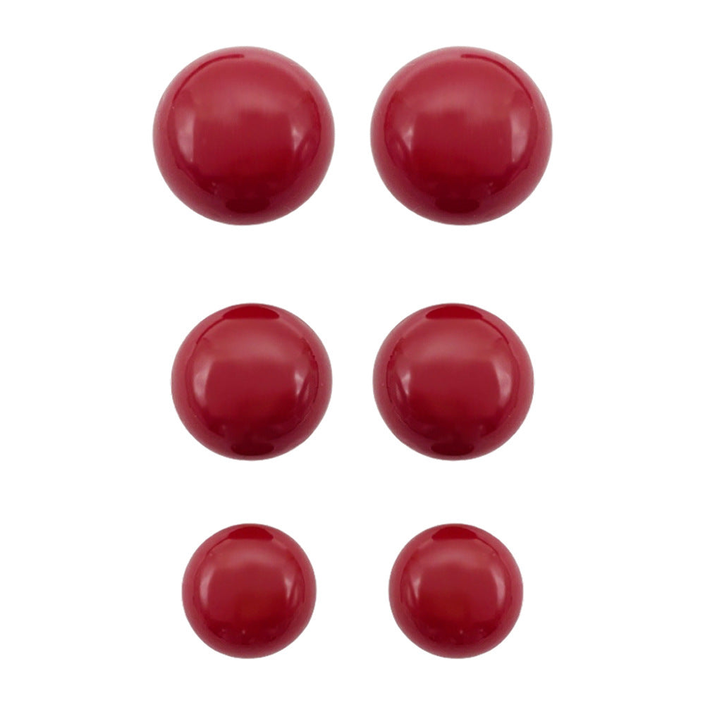 Cherry Color Atmosphere Accessories Wine Steamed Earrings
