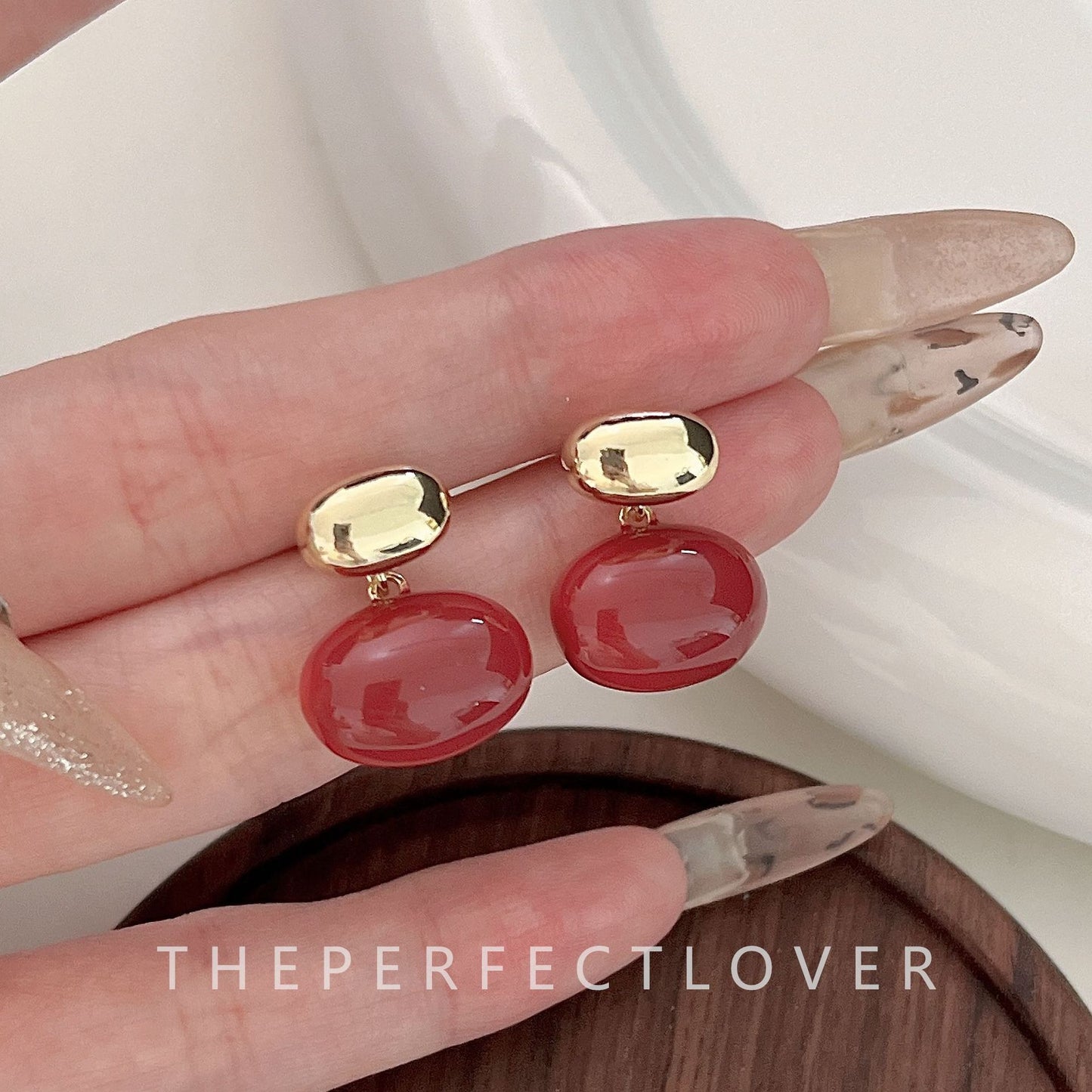 Women's Red Series Combination Elegant Geometric Enamel Craft High-grade Design Rings