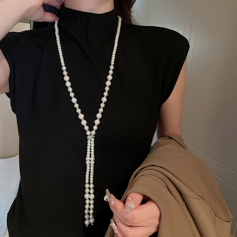 Women's Diamond Artificial Pearl Vintage Court Style Necklaces