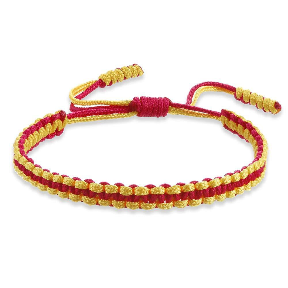 Women's Handmade Multicolor Jade Thread Braided Adjustable Bracelets
