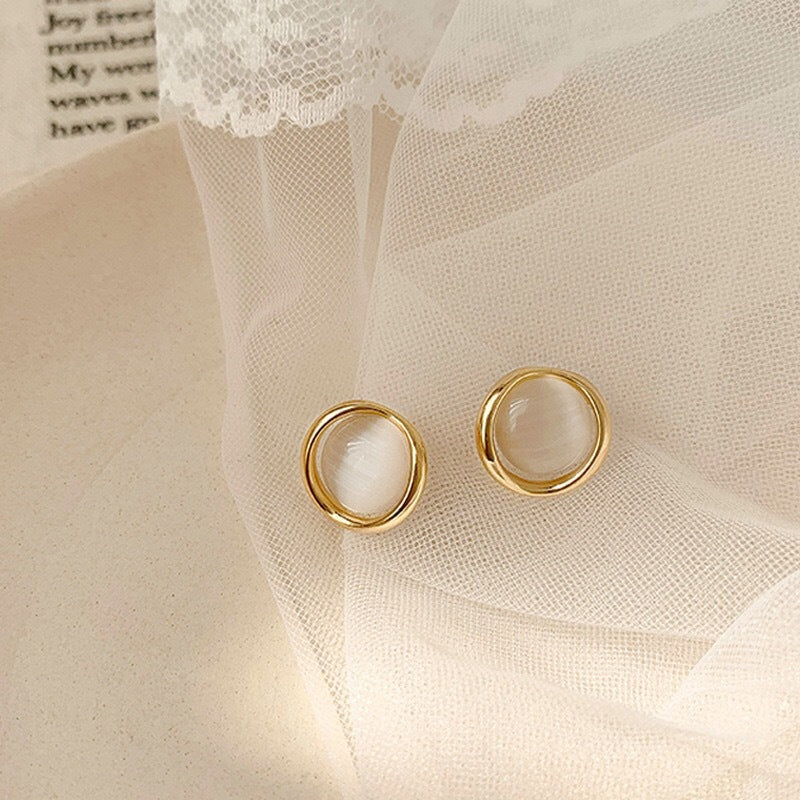 Women's Sier Needle Korean Style French Temperamental Pearl Earrings
